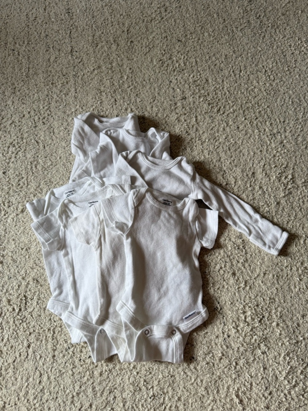 Gerber and Carter’s White Baby One-Piece Bodysuits Pack of 5